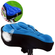 Saddle Cover - 3D Plus - Blue - Silica Gel - Ergonomic Comfort - Non-slip