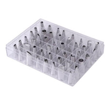 48Piece Cake Decorating Set with Stainless Steel Piping Nozzles and Storage Case for Cookies