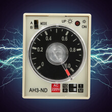 AH3-ND On-Delay Time Relay 1min-10h Adjustable AC220V Double Mode