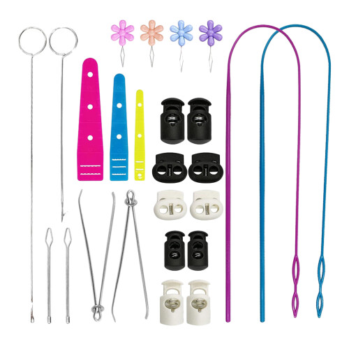 5Ensembles Tire- Pour Couture Accessoire ABS Acier Coloré