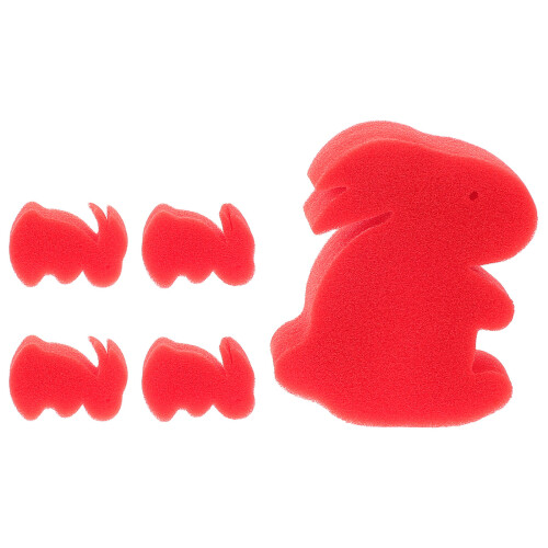 4Ensembles Jouets Magiques Rouge En Éponge Close-Up