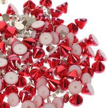 300Pcs Red Plastic Rivets DIY Punk Studs for Clothes Shoes Bag Decor