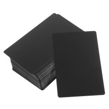 500Pièces Cartes Métalliques Noires En Aluminium Pour Personnalisation