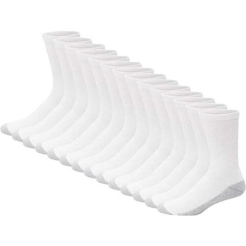 Hanes Men  Crew+Ankle Socks 14 Pair, Size(12-14)
