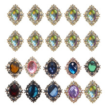 20 Stück Retro-Vintage-Cabochons mit flacher Rückseite, Schmucksteine zum Basteln, Dekorieren und für DIY-Projekte.