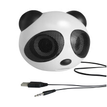 Enceinte USB en forme de panda, mini barre de son stéréo compatible avec ordinateur de bureau, ordinateur portable, téléphone portable, platine