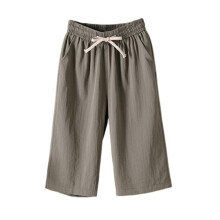 VERUGU Capribyxor för kvinnor Casual vida capris lösa klassiska bekväma enfärgade beskurna byxor gröna 4XL