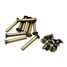 10 Tacar Rivets le haghaidh Ceangal Doiciméad Leabhar Gearrthóg, 10x30mm