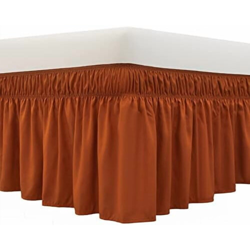 Rundum-Bettrock Karamell 40 cm Fallhöhe Queen King