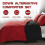Lightweight Queen Comforter Set (3pcs) – Quilted Down Alternative Duvet Insert, All-Season, Red/Black 2