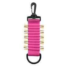 Golftee-holder, bærbar for feste til golfbag, oppbevaring av golftees, 10 golftees, golftee-holder for golfvogner, kjøring og slått, rosa