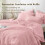 Pink Seersucker Queen Comforter Set 3-Piece 3