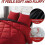 Lavendelkleurige polyester dekbedset, queensize, 3-delig 3