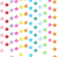 Guirnalda de estrellas brillantes, banderines arcoíris centelleantes de 40 metros para Navidad, bodas, cumpleaños, Halloween, fiestas de bienvenida