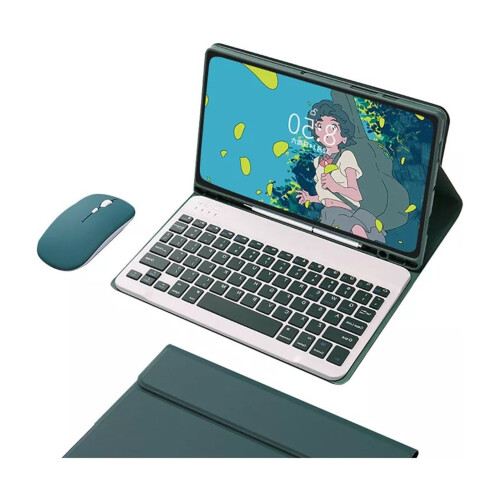Capa para Galaxy Tab A9+ com teclado e mouse - Compatível com SM-X216, X210 e XA