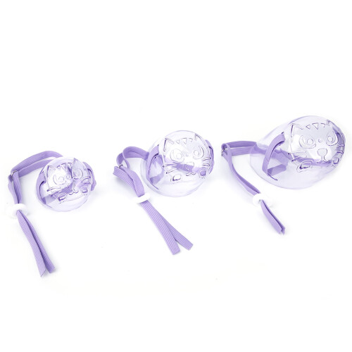 FAGINEY Transparent Plastic Cat Muzzle, Clear 2