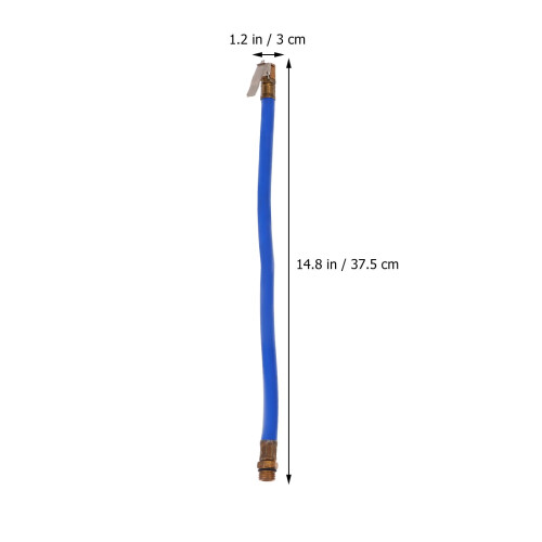 Fleksibel slange-luftpumpeforbindelse, blå, 2 stk. 35,8 cm 1