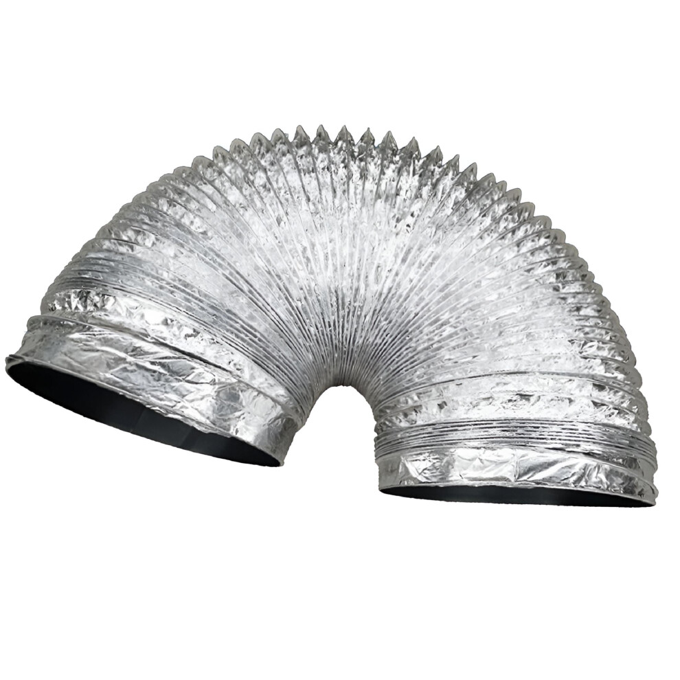 Hibibud 3 Inch 5 Feet Flexible Air Aluminum Ducting Hose Kitchen Ventilation Building Supplies - 8Cm-1.5M 9058772584113
