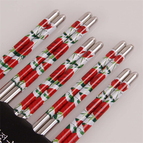PRETXORVE Ανοξείδωτα Chopsticks Επαναχρησιμοποιήσιμα Πολύχρωμα 304Μεταλλικά Chopsticks