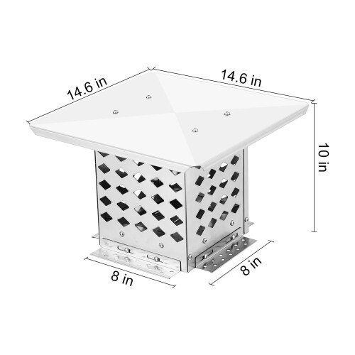 Tapa de chimenea de acero inoxidable 304 con ajuste regulable. 1
