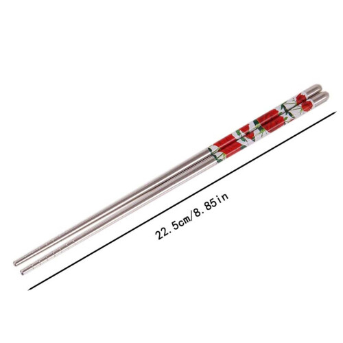 PRETXORVE Ανοξείδωτα Chopsticks Επαναχρησιμοποιήσιμα Πολύχρωμα 304Μεταλλικά Chopsticks 2