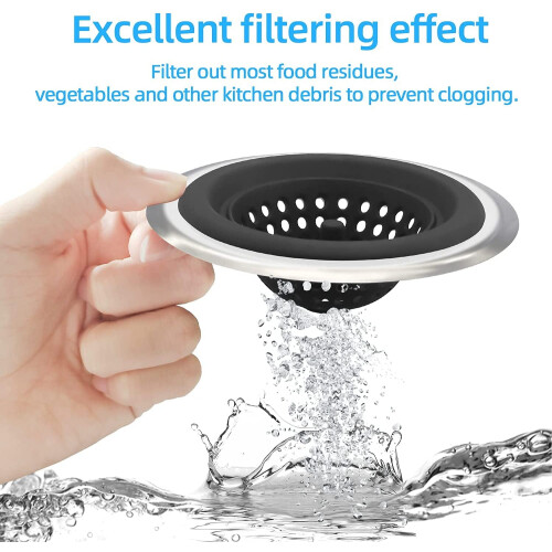 2 Pack Stainless Steel Sink Strainers 4.5 Inch 2
