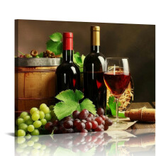 Grape Wine in Bottle Cups Wall Art Painting The Picture Print On Canvas Food Pictures for Home Decor Decoration Gift picture 3