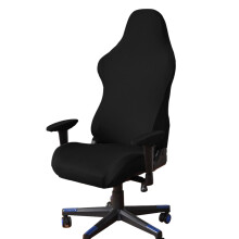 Gaming-Stuhlüberzüge mit Armlehnenbezügen, Stretch-Schutzhülle für Gaming-, Computer- und Bürostühle (Schwarz)