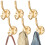 6 Pack Aluminum Wall Hooks, Rustic Gold Finish 1
