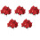 Red Plastic Poinsettia Flowers Flexible 35cm 2