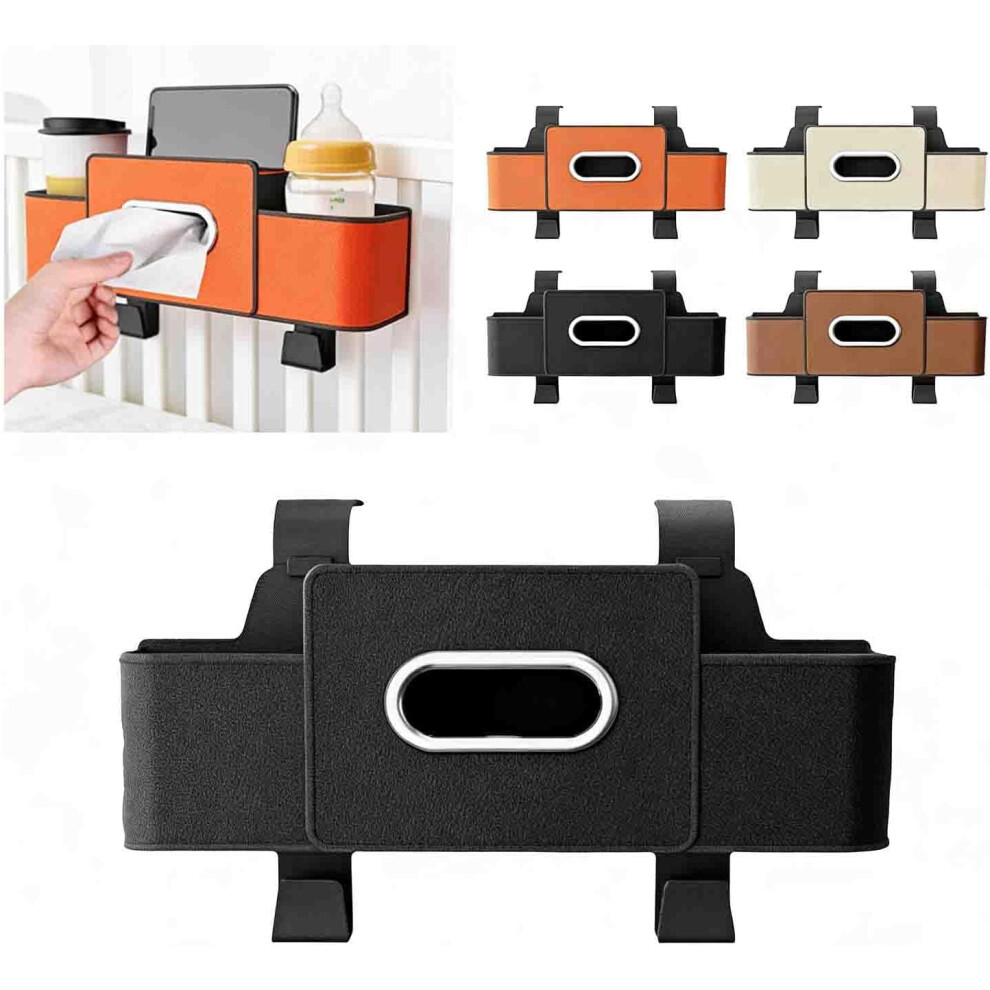 3-In-1 Car Backseat Organizer With Cup Holder, Tissue Box, Trash Bin & Hooks Â Compatible With Most Vehicles Orange 9058772108616
