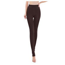 Női Thermal Fleece Bélelt Varratmentes Leggings Hasizmokkal Szabályozva – Egyszínű, Hideg Időjárásra Kompatibilis