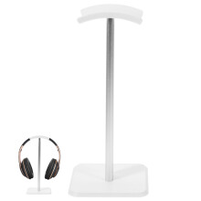 YEAHIBABY Headset-stativ, hvid aluminiumslegering, ABS-materiale, skridsikker base, elegant