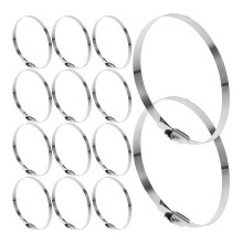 Metalen kabelbinders voor kabelbeheer, 20 stuks, zilverkleurig en roestvrij staal.