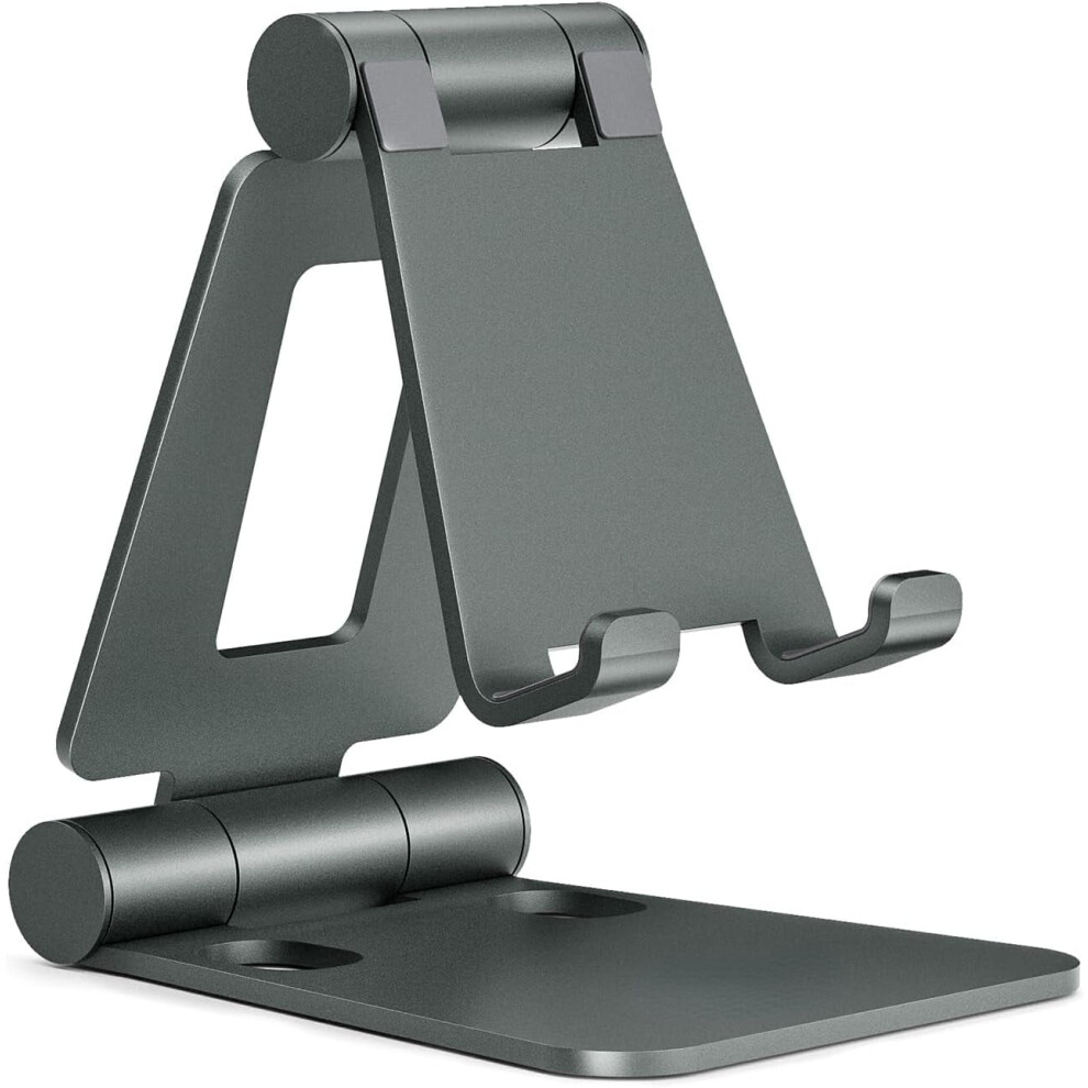 Dual Folding Phone Stand, Adjustable Desktop Holder Compatible With Iphone 16Â11, XsâXr, 8, Nintendo Switch & All Phones Â Gray 9058772110640