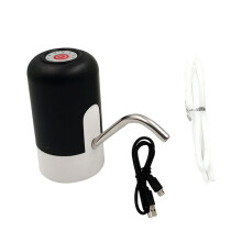 Pompe à eau, distributeur d'eau automatique électrique, lampe LED, pompe à bouteille d'eau pour table d'hydratation, randonnée, bureau (noir)