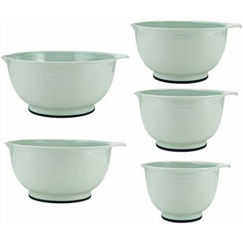 Bols mélangeurs classiques, lot de 5, pistache