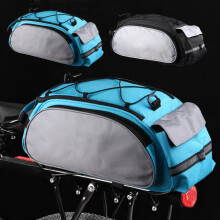Bolsa para portaequipajes trasero de bicicleta – Mochila de ciclismo grande de 600D resistente al agua con tiras reflectantes, 3 bolsillos