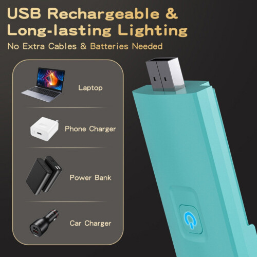 Lampe de lecture LED rechargeable USB avec clip et bras flexible 2