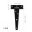 deck gate hinge 6Pcs Black Galvanized Iron T Shape Hinges for Barn Door 5 Inch 6