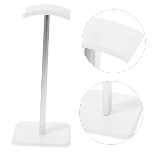 YEAHIBABY Headsetstativ, hvit aluminiumslegering, ABS-materiale, sklisikker base, elegant 2