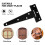 deck gate hinge 6Pcs Black Galvanized Iron T Shape Hinges for Barn Door 5 Inch 3