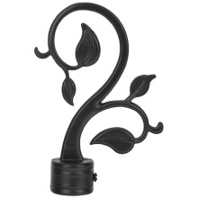 Embouts décoratifs noirs pour tringle à rideaux, embouts décoratifs pour tringle à rideaux, bouchons et accessoires élégants