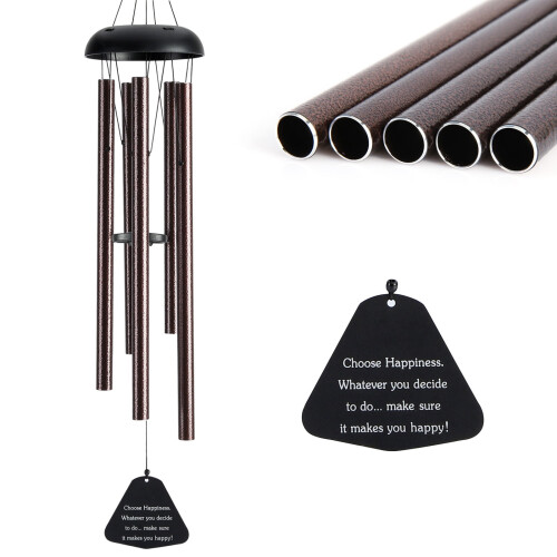 Sino de Vento de 91 cm (36 polegadas) para Exterior, Grande, com Som Grave e Elegante, Ideal para Jardim e Pátio 2
