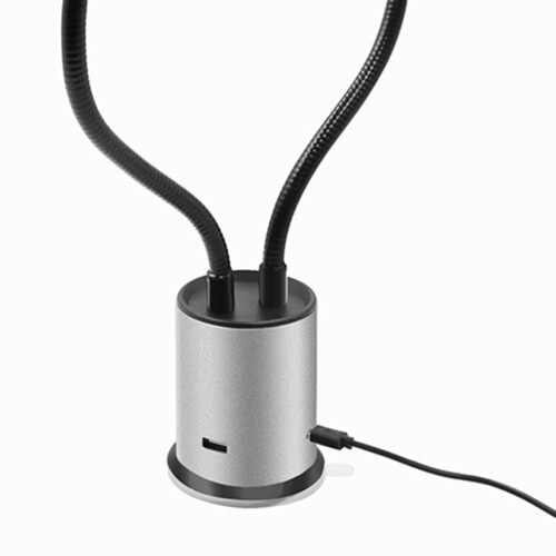 2Pcs Makeup Phone Holder with Dimmable Lamp Black for Live Broadcast