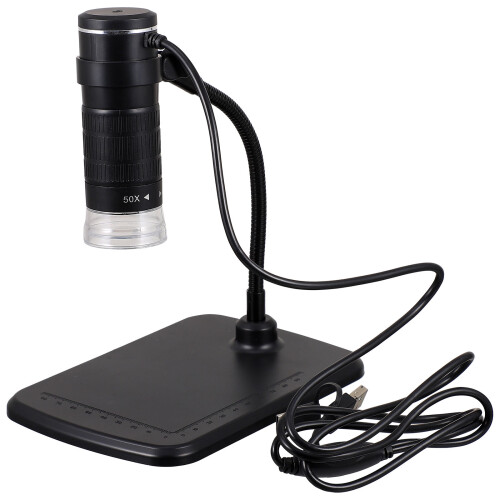 6Pièces Microscope Électronique USB Noir 1000X