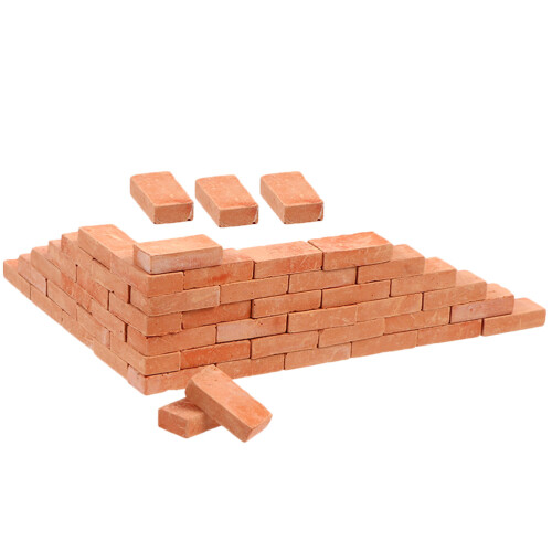 2Pz Mattoni Micro in Argilla Rossa Per Modellismo E Decor DIY Casa