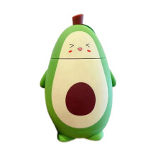Avocado Glass Portable Carrying Rope Student Double-Layer Insulation Water Cup Gift Drinking Water Bottle Girl Heart,D