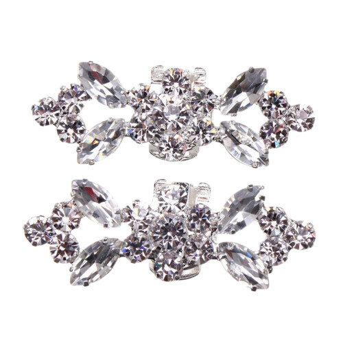 2Paren Glinsterende Crystal Clips Decoratie Dames