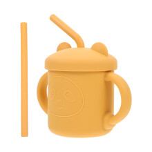 3St Siliconen Baby Drinkbeker Met Stro, Stevig En Valbestendig